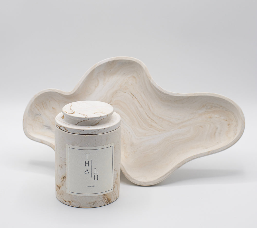 Set Marble Beige - Candle and Mellow