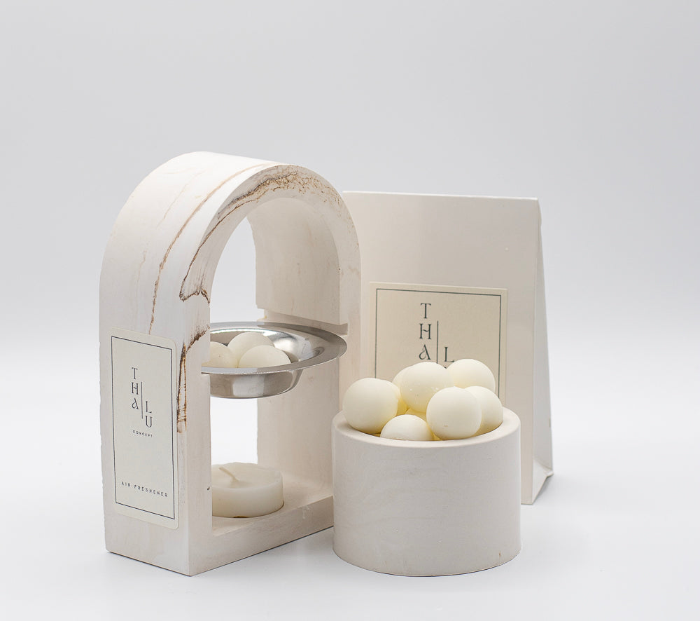 Set Marble Beige - Diffuser and Scented Wax Melts