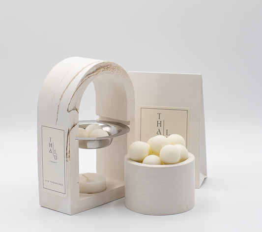 Set Marble Beige - Diffuser and Scented Wax Melts