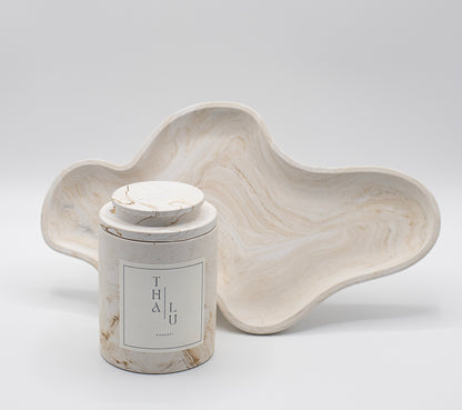 Set Marble Beige - Candle and Mellow