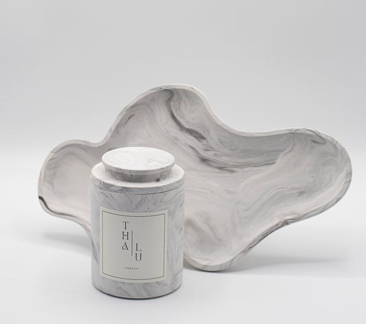 Set Marble Grey - Candle and Mellow