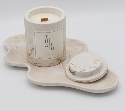 Set Marble Beige - Candle and Mellow