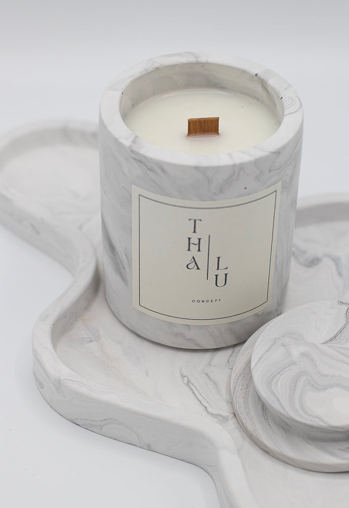 Set Marble Grey - Candle and Wave